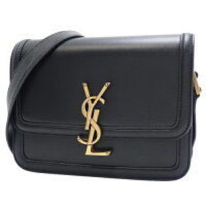 SAINT LAURENT Solferino Crossbody Flap YSL Calf Black